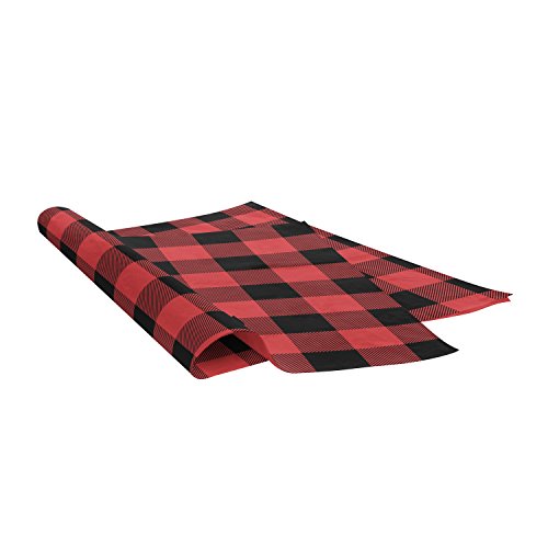 Rustic Christmas Gift Wrapping Tissue Paper Set - 120 Sheets - 14" x 20" - Patterned and Solid Color