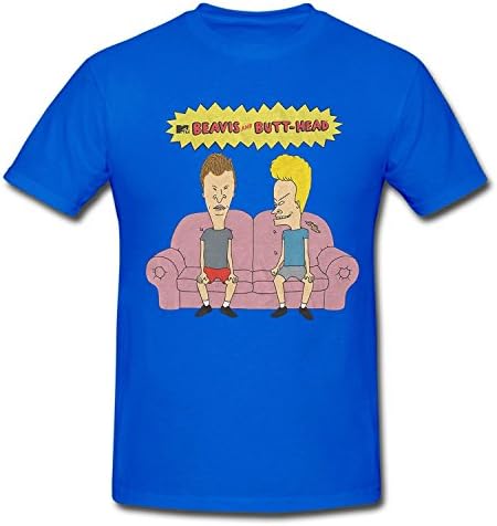 XTOTO Kid's Beavis and Butt Head Couch Logo Graphic Cute T-shirts blue M