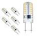 LEKE G8 Bulb T4 G8 bi pin LED Bulb 2.5W Equivalent to G8 Halogen Bulb 20w,G8 LED Dimmable Light Bulb Warm White 3000k,AC 110v 120v 130v(6 Pack)