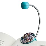 WITHit Disc LED Reading Light - Paisley pattern - LED Book Light with Chrome Neck for Books, E-Reader and E-Book Light.