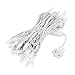 Novelty Lights 25 Feet 50 Light Pure White LED Christmas Lights White Wire, Connectable Mini String, Indoor/Outdoor, Commercial Grade, UL Listed