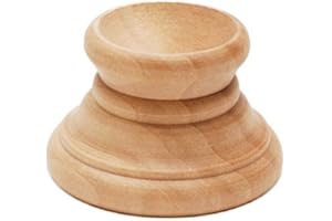 BESTPYSANKY Unpainted Blank Unfinished Wooden Egg Stand Holder Display 1.15 Inch Tall