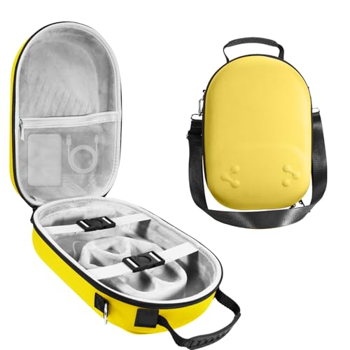 bibuks Hard Carrying Case Compatible with Oculus 3/3S,VR Headset Elite Strap and Touch Controller Accessories Carry Case,Hard Shell Travel Storage Bag (Yellow)