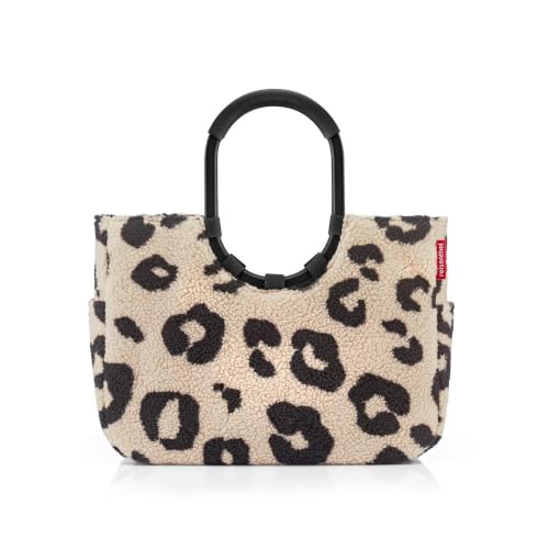 reisenthel loopshopper L teddy leo cream – Stabile Tasche mit praktischen Fächern aus recycelten PET-Flaschen – Charmantes und wasserabweisendes Desig