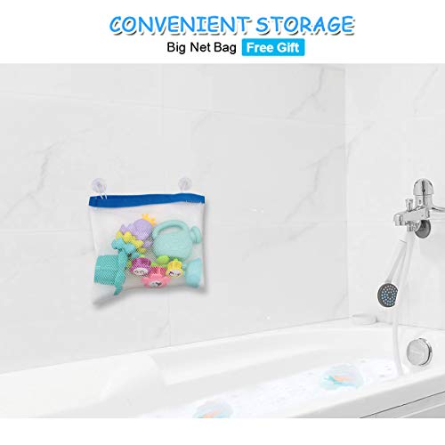 Lydaz Bath Toys Set, Kids Flower Waterfall Water Station, Stacking Cups Watering Can Plus Bath Toy Organizer, 6 PCs Bathtub Bathtime Toys Baby Toddlers