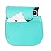 Blummy PU Leather Instax Mini 8 Camera Case for Fujifilm Instax Mini 8/ Mini 8+/ Mini 9 Instant Camera with Adjustable Strap and Pocket (Mint)
