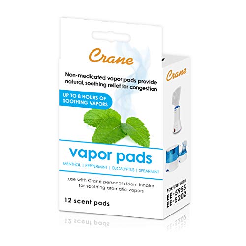 Crane Vapor Pads for EE-5955 Corded Personal Steam Inhaler, 12 Pack - //medicalbooks.filipinodoctors.org
