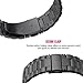 Oitom Metal Bands Compatible with Fitbit Blaze Large,Frame Housing+Stainless Steel Bracelet Replacement Accessory Strap Watch Band for Smart Fitness Watch (Black Steel+Frame)