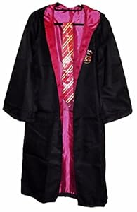 Gryffindor School Crest Adult Size Robe w/Hood and Tie (Large)