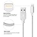 iPhone Cable,AOFU Lightning Cable 4Packs 3FT 6FT 6FT 10FT to USB Syncing and Charging Cable Data Nylon Braided Cord Charger for iPhone 7/7 Plus/6/6 Plus/6s/6s Plus/5/5s/5c/SE and more (Silver&White)