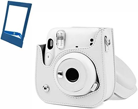 21年最新 富士フイルム チェキinstax Mini 11 カメラケース Mini8 Mini9 カバー Puレザー 可愛い インスタント カメラ 専用速写ケース フォトフレーム贈る ストラップ付属カメラバッグ ショルダー収納バッグ Cagarny ホワイト