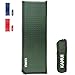 KAMUI Self Inflating Sleeping Pad - 2 Inch Thick Camping Pad Connectable with Multiple Mats for Tent and Family Camping (Green)