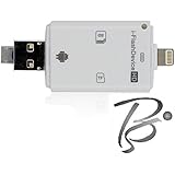 Blackseed i-Flash Device HD TF & SD Memory Card Reader Adapter USB 8-pin Port Flash Drive Memory Stick for iPhone / iPad / iPod Touch / Android microUSB OTG supported Phone - (WHITE)