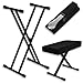 Piano Keyboard Double X Stand � Fully-adjustable stand � Great gift for beginners and advanced music players