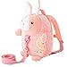 Me Too Girls Backpack Toddler Leash Backpack for Girls Easter Plush Bunny Toys Pink Backpack 11 Inches with Traction Rope
