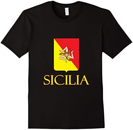 Men's Sicilia - Sicily, Italy - Coat of Arms Large Black
