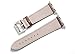 Apple Watch Alligator Grain Band Genuine Calf Leather fit iWatch Series 1 Series 2 Series 3 Sport & Edition 42MM Replacement Strap Watchbabd Silver