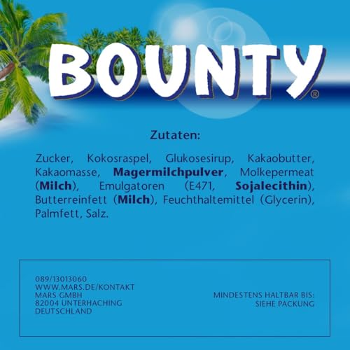 Bounty Schokoriegel, Kokos und Schokolade Geschmack, 24 Riegel in einer Packung (24x 57g) 9