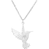 Stainless Steel Hummingbird Cardinal Necklace Dainty Bird Necklace Strong Brave Free Hummingbird Necklace Gift for Women