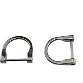 HAHIYO D-Rings with Screw Shackle Horseshoe U Shape Key Ring Purse Holder Screw in Both Sides Line up for Strap Bag