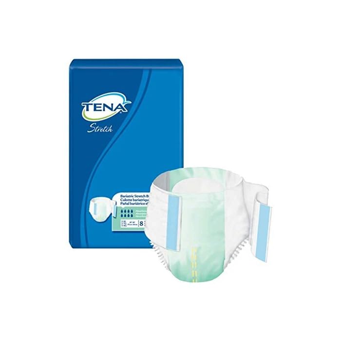 TENA Stretch Super Disposable Unisex Adult Incontinence Briefs 3X-Large, 8 Count, 4 Packs, 32 Total