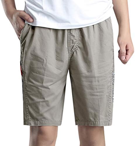 MEIbax Fashion Men Elastic Beach Surfing Running Pants Summer Casual Solid Colour Trunks Vacation Outdoor Activity Shorts with Zipper Pockets