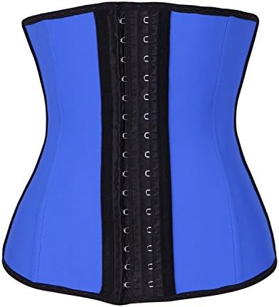 Latex Waist Training Corset Tummy Control Fat Burner Shapewear with 3 Hooks