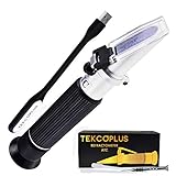 Clinical Refractometer ATC Tri-Scale Serum Protein 0-12 g/100ml Urine Specific Gravity SG 1.000-1.050 Refractive Index 1.333-1.360RI w/Extra LED Light & Pipette