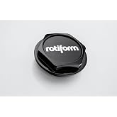 Rotiforms Gloss Black Wheel Center Hub Cap Chrome Logo 3-7/8"OD Screw-in