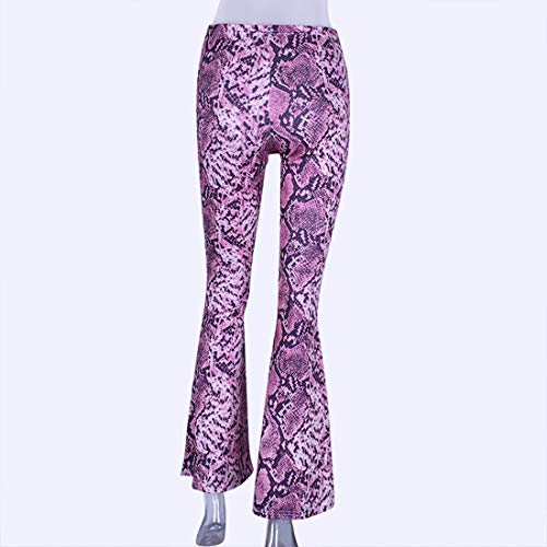 OUFour Mujeres Cuerno Pantalones Moda Piel de Serpiente Impresión Pantalón Cintura Alta Largo Pants OUFour Mujeres Cuerno Pantalones Moda Piel de Serpiente Impresión Pantalón Cintura Alta Largo Pants - Imagen 7