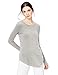 Amazon Brand - Daily Ritual Women's Supersoft Terry Long-Sleeve Shirt With Shirttail Hem, Heather Grey Spacedye, XX-Large