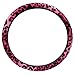 OxGord Velour Leopard Print Steering Wheel Cover, Pink