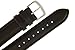 JP Leatherworks Mens Padded Genuine Leather Watchband - Color Black - 18mm Width - Extra Long Watch Band