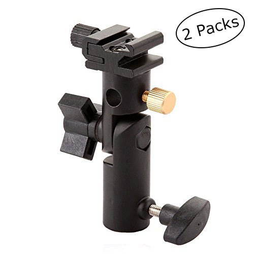 Fotga 2 Pack Camera Flash Speedlite Mount Swivel Light Stand Bracket with Umbrella Reflector Holder for Camera DSLR Nikon Canon Pentax Olympus DSLR Flashes Studio Light LED Light