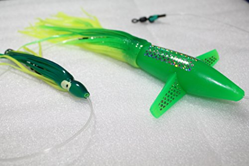 Turbo Teaser Bird Green Saltwater Fishing Lure for Tuna Mahi Wahoo Marlin