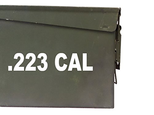 FGD .223 cal ammo box Label Set (DECALS) two 6.51"x 1.5" one 3.25"x0.75" (Labels Only Ammo Can NOT Included)