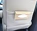 CORUX PU Leather Car Visor & Seat Back Tissue Case Holder with One Tissue Refill (Beige)