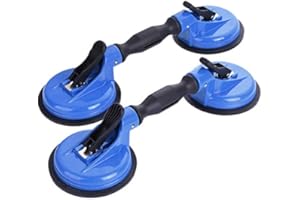 IMT Glass Suction Cup Dual Cups 2 Pack, Heavy Duty Vacuum Plate with Adjustable Handle Glass Holder to Lift Large Glass/Auto Glass Windshield Installation/Tiles Mirrors Moving, 260lb Suction Power