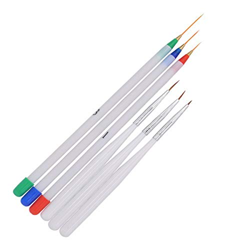 Beautifultracy 6 Pcs Nail Art Liner Brushes, UV Gel Painting Nail Design Brush Pen, Nail Dotting Painting Drawing Pen - Thumbnail 5