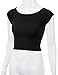 Doublju Round Neck Ribbed Knit Crop Top for Women with Plus Size