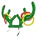A.S Hapdoop 2-4 Players Inflatable Reindeer Antler Ring Toss Game for Christmas Party - Game Rules Included (2 Green Antlers 10 Rings)