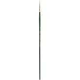 Silver Brush Limited Grand Prix Round Oil Paintbrush, Size 0, Long Handle | Stiff Flagged Hog Bristle, Superb Paint Absorbency, Well-Balanced, Lightly Textured Strokes, Easel Painting