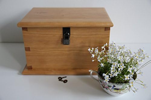 Wooden Keepsake Cherry Box with Hand Cut Dovetail Joints. Heirloom Quality!