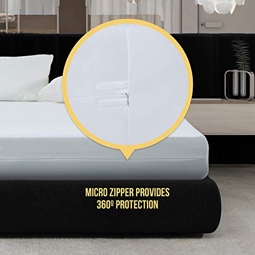 image for Eco Home USA Waterproof Mattress Encasement Cover King Size Soft, Brea