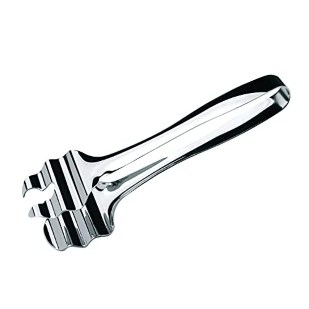 Commichef Deluxe Chrome Plated Asparagus Tongs, Stainless Steel, 24cm, Silber