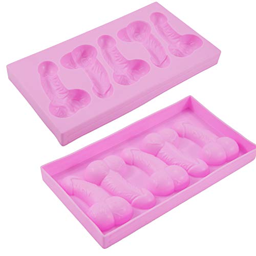 Bachelorette Party Molds Silicone Candy Making Mold - Set of 2 - Silicone Cake Pan Chocolate Mold for Bachelorette Party Favors, Supplies, Gifts and Decorations (Pink) by Hinmay