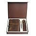 Leather Journal Gift Set with Antique Leather Bookmark + Pen, Handmade Writing Notebook 7x5 Inches Unlined Leather Bound Daily Notepad For Men For Women, Luxury Gift Box Diary for all ages