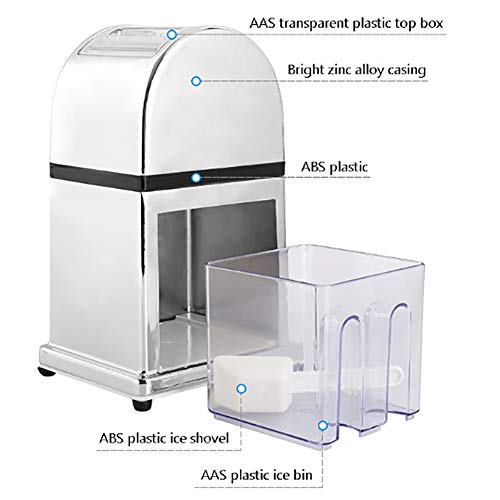 ALY Quadrat Eiscrusher Maschine Eiszerkleinerer Ideal Für Softdrinks Cocktails Oder Kalte 26.5 X 15.5Cm – Bild 5