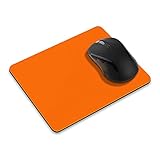 Non-Slip Rectangle Mousepad, FINCIBO Solid Orange