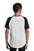 SPORT-TEK Youth Short Sleeve Colorblock Raglan Jersey. YT201 Heather Grey/Black S